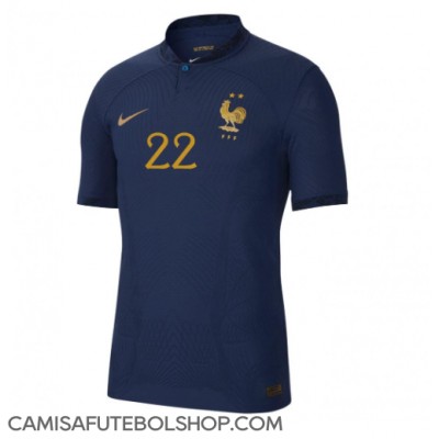 Camisa de time de futebol França Theo Hernandez #22 Replicas 1º Equipamento Mundo 2022 Manga Curta